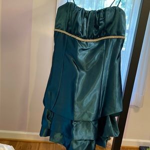 Custom made teal party dress (approx size M)